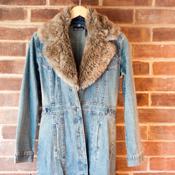 knee length jean jacket